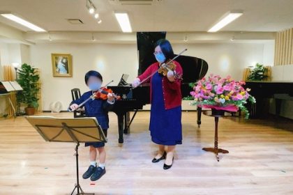 ヴァイオリンの発表会の様子